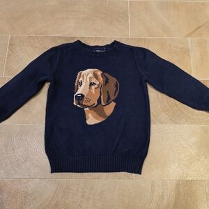 Hope & Henry Navy Sweater with Dog Design